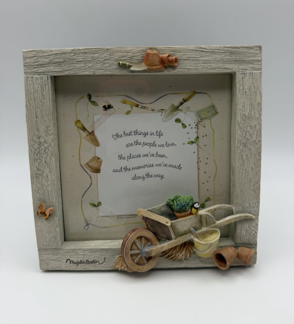 Hallmark Framed Sign Friendship Quote 3D Garden Wheelbarrow Butterfly Cottage